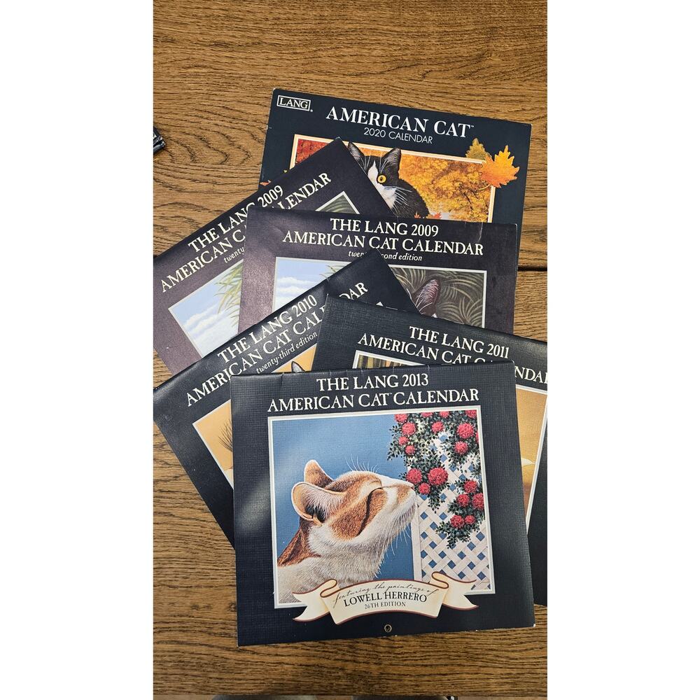 The Lang American Cat Calendar Collection (2009–2021) – 7 Vintage Editions